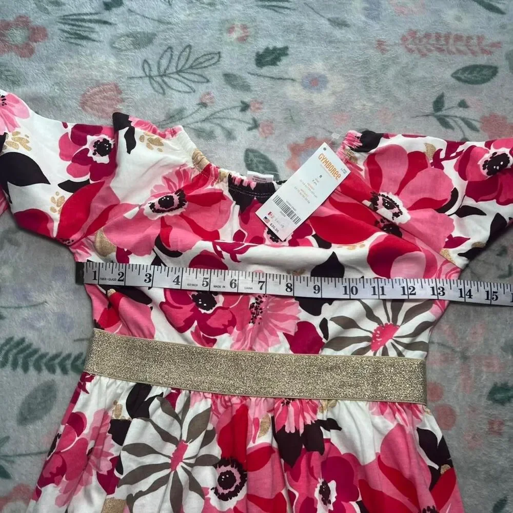 Gymboree Pink Floral Babydoll Dress Kid 8 Fairy Indie Retro Coquette Cottage Y2K